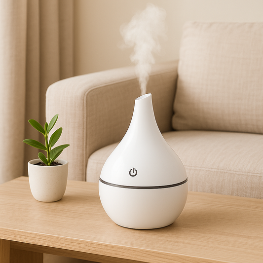 Diffuseur & Humidificateur d’Huiles Essentielles Blanc – 300 ml